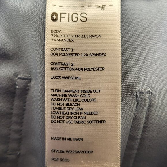 Figs Dusty Blue Joggers - Picture 6 of 7